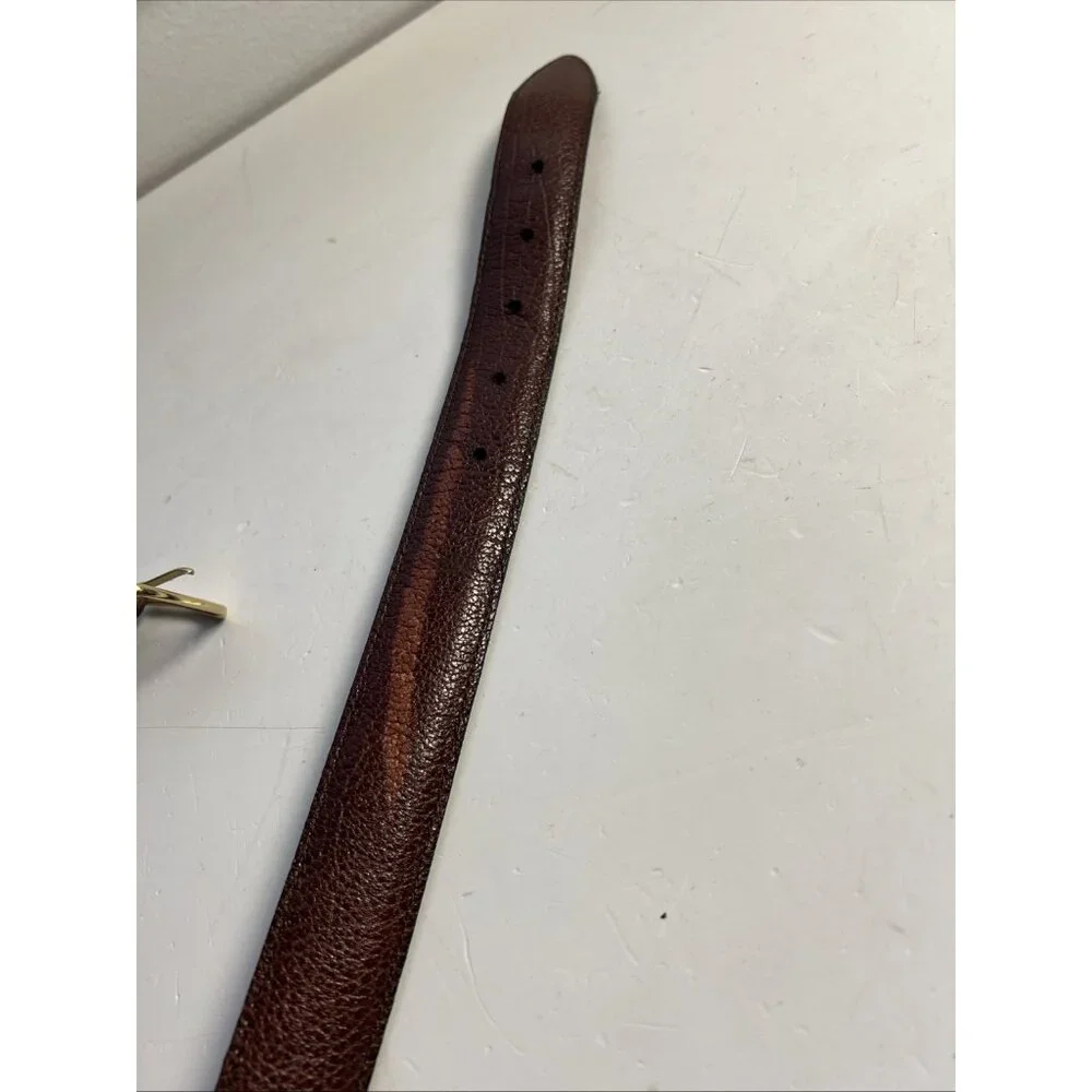Alexander Julian Colours Leather Belt Mens 32/80 Cowhide On Bonded Leather Brown